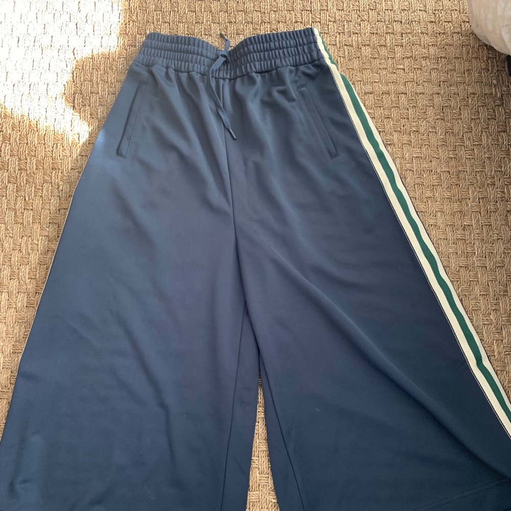 Goop G.Label Navy Wide Leg Track Stripe Pants S